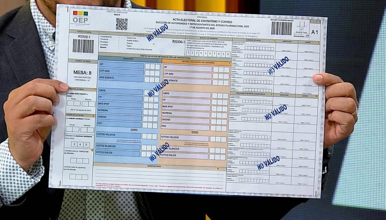 TSE: Jurado de cada mesa tiene la obligatoriedad de mostrar por cinco minutos el acta electoral para que la población tome fotografías