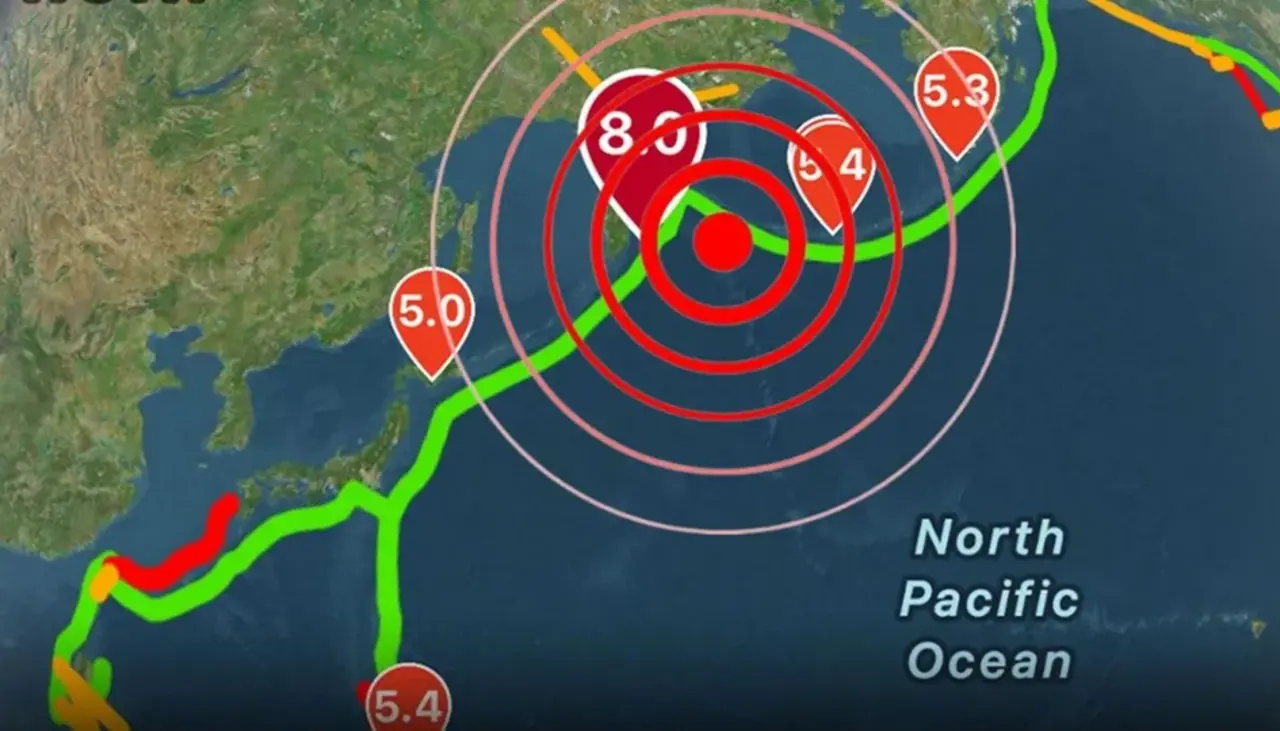 Alerta de tsunami en el Pacífico tras sismo de magnitud 8 cerca de la costa rusa
