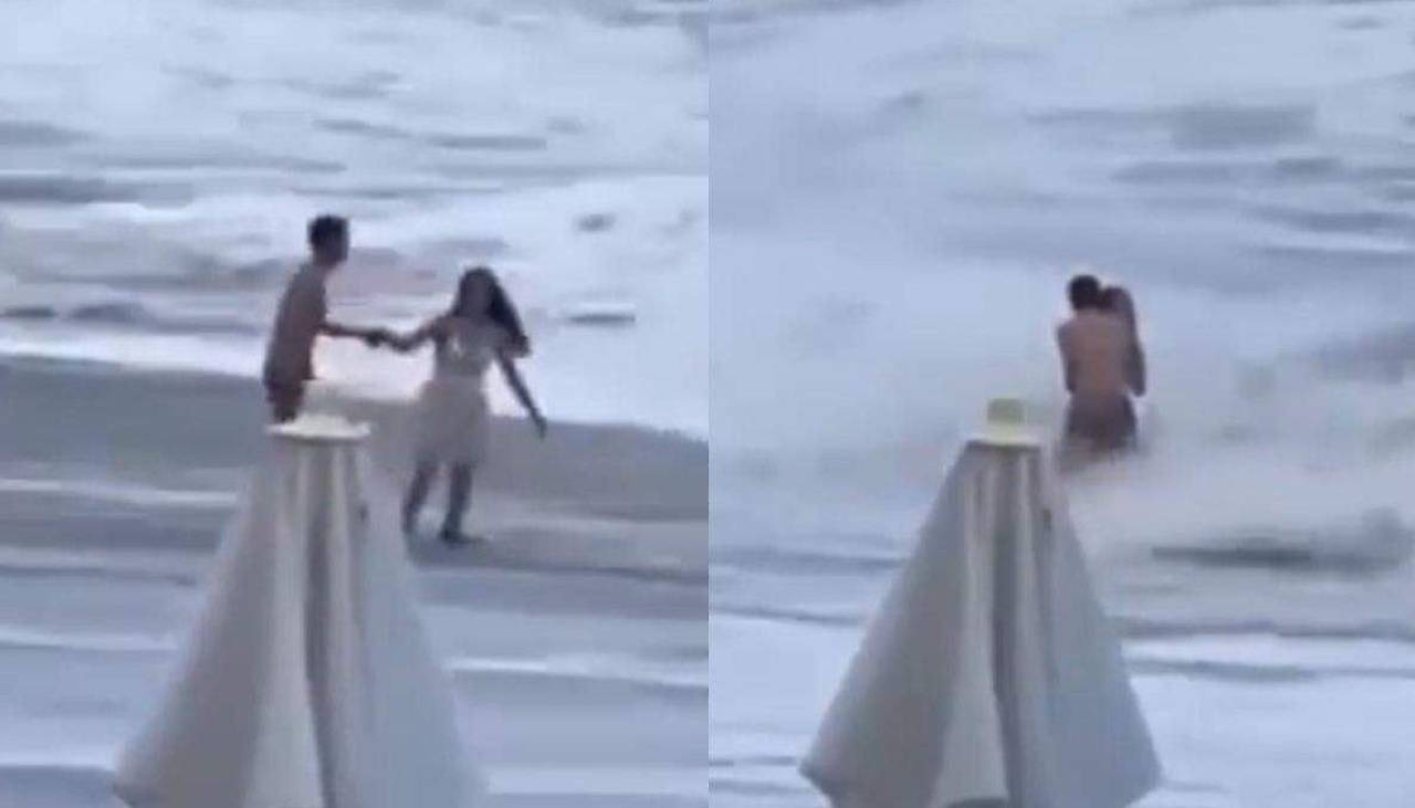 Video: Una joven muere ‘tragada’ por el mar cuando paseaba con su novio por la orilla