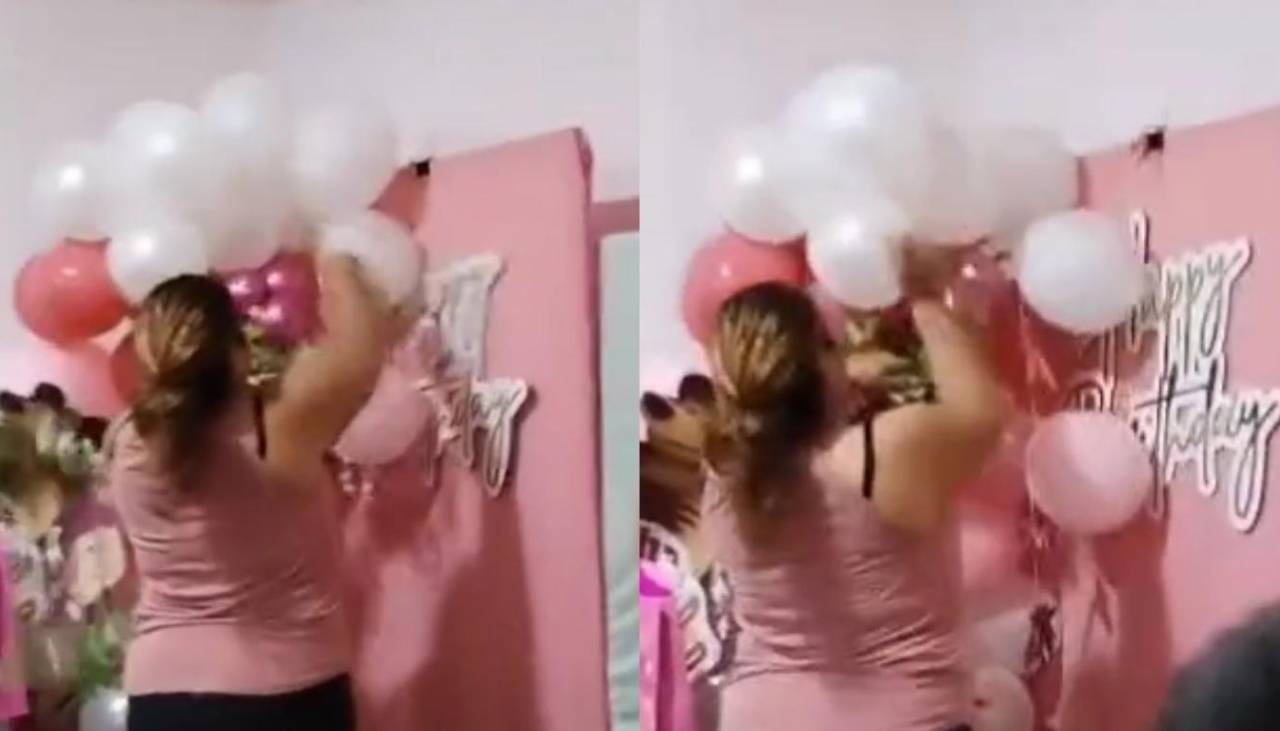 Decoradora destruye su trabajo en plena fiesta infantil luego que no le pagaran por el servicio