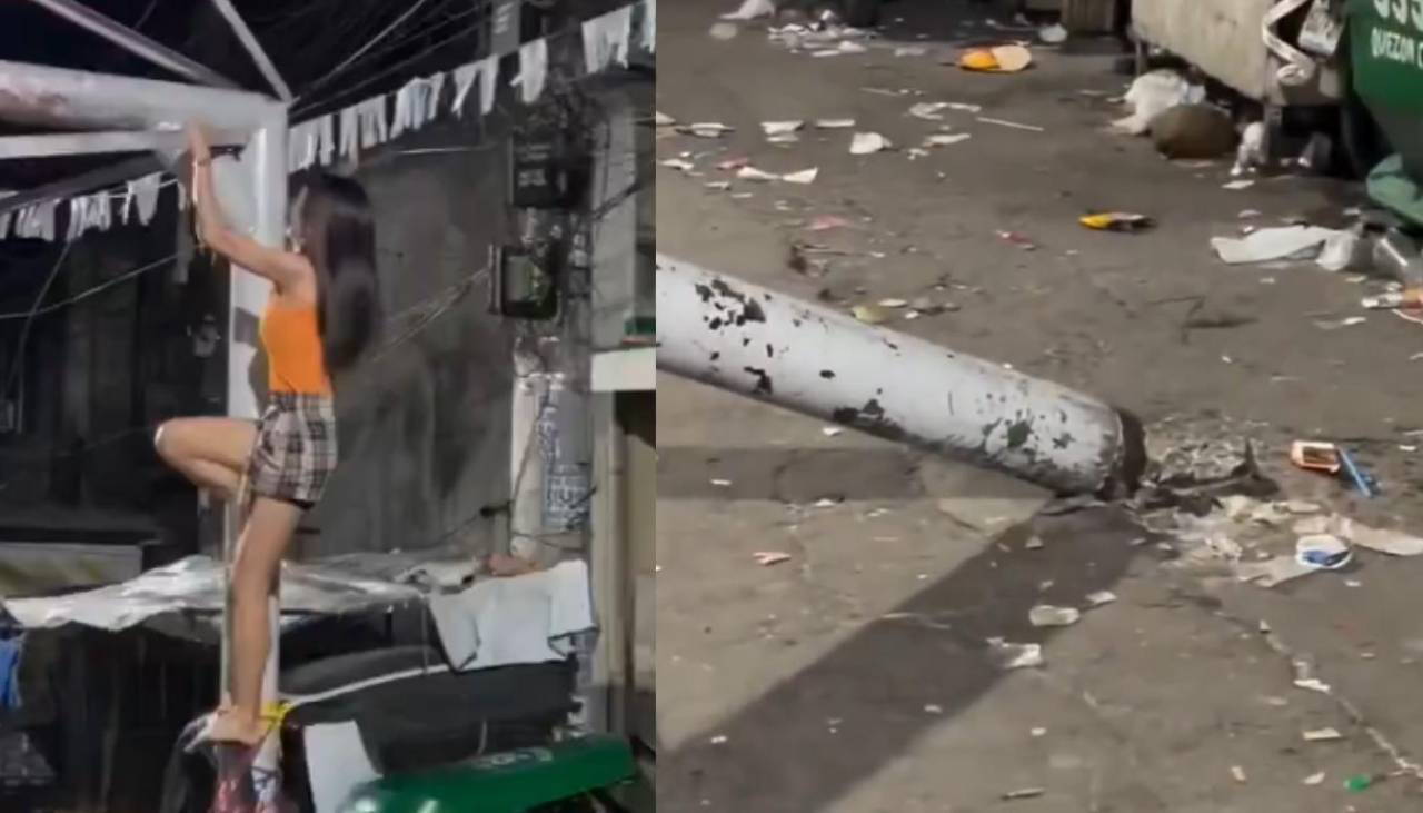 ¡Insólito! Adolescente baila en un aro de básquet y el poste se rompe 