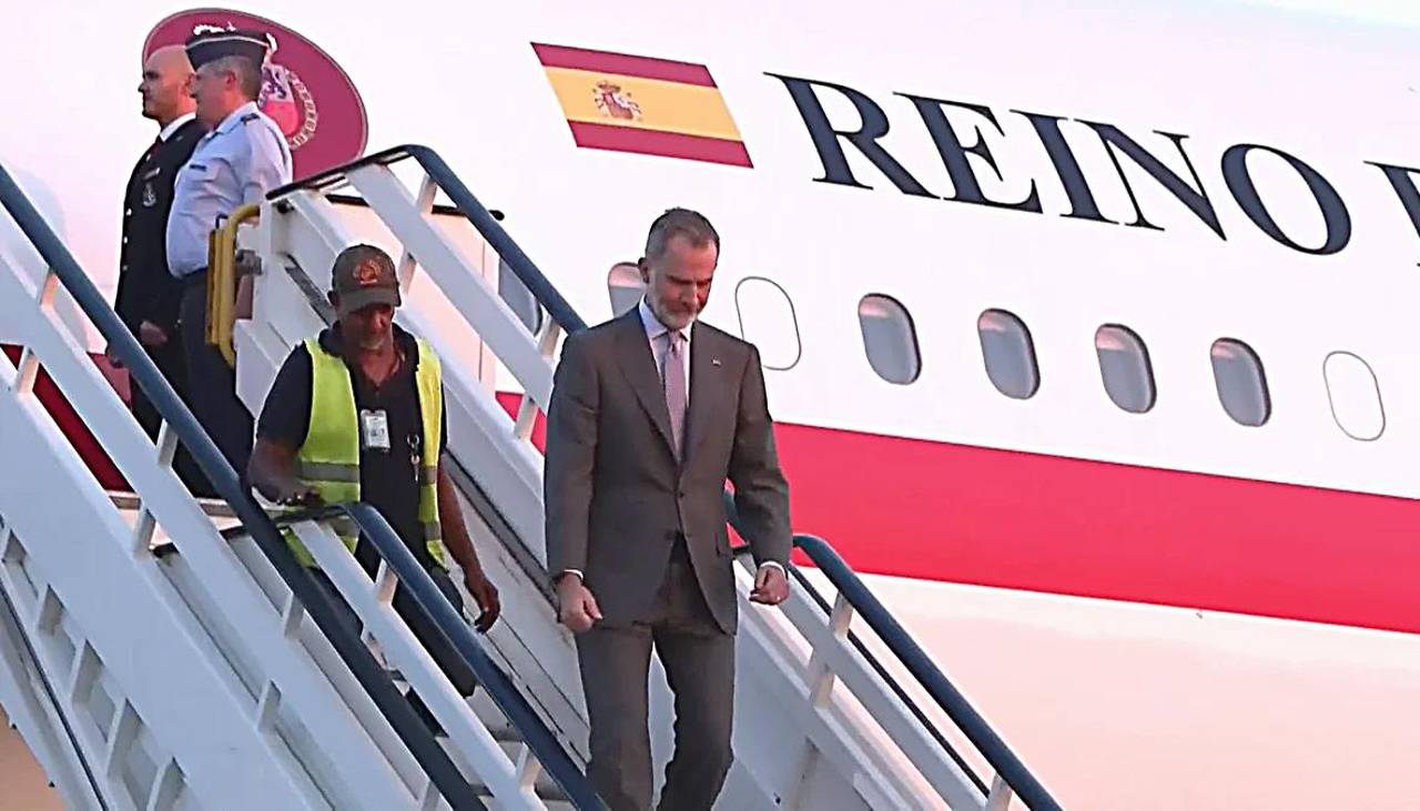 Arriba a Bolivia el rey de España Felipe VI