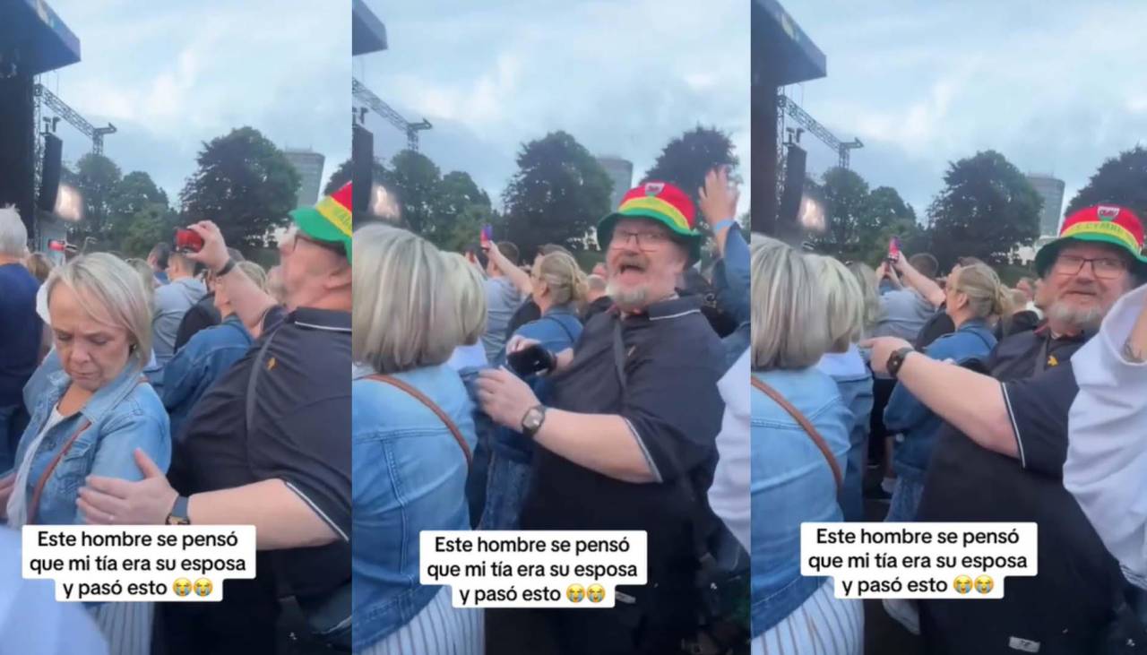 Un hombre se equivoca de esposa en un concierto y la acción se vuelve viral