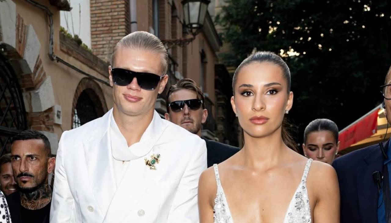 Haaland junto a su novia deslumbraron en el desfile de Dolce &amp; Gabbana
