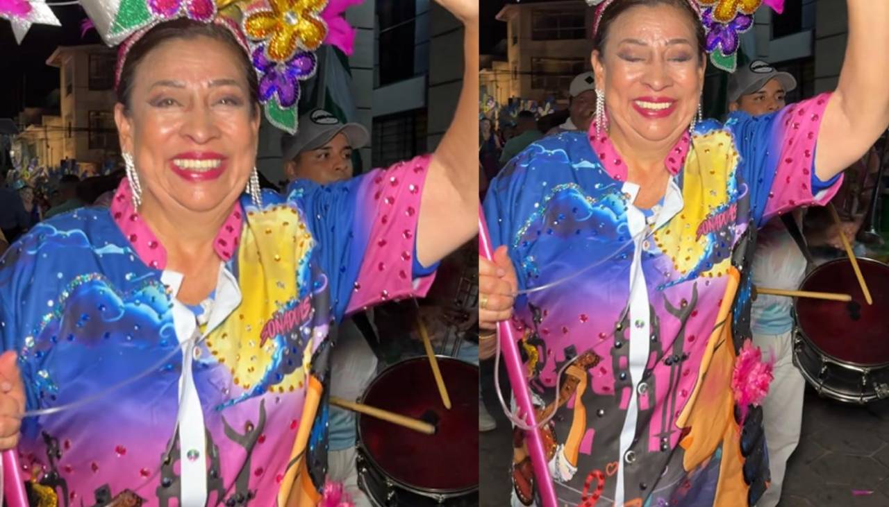 Carnavalera de corazón: No se perdió la preca, bailó con oxígeno