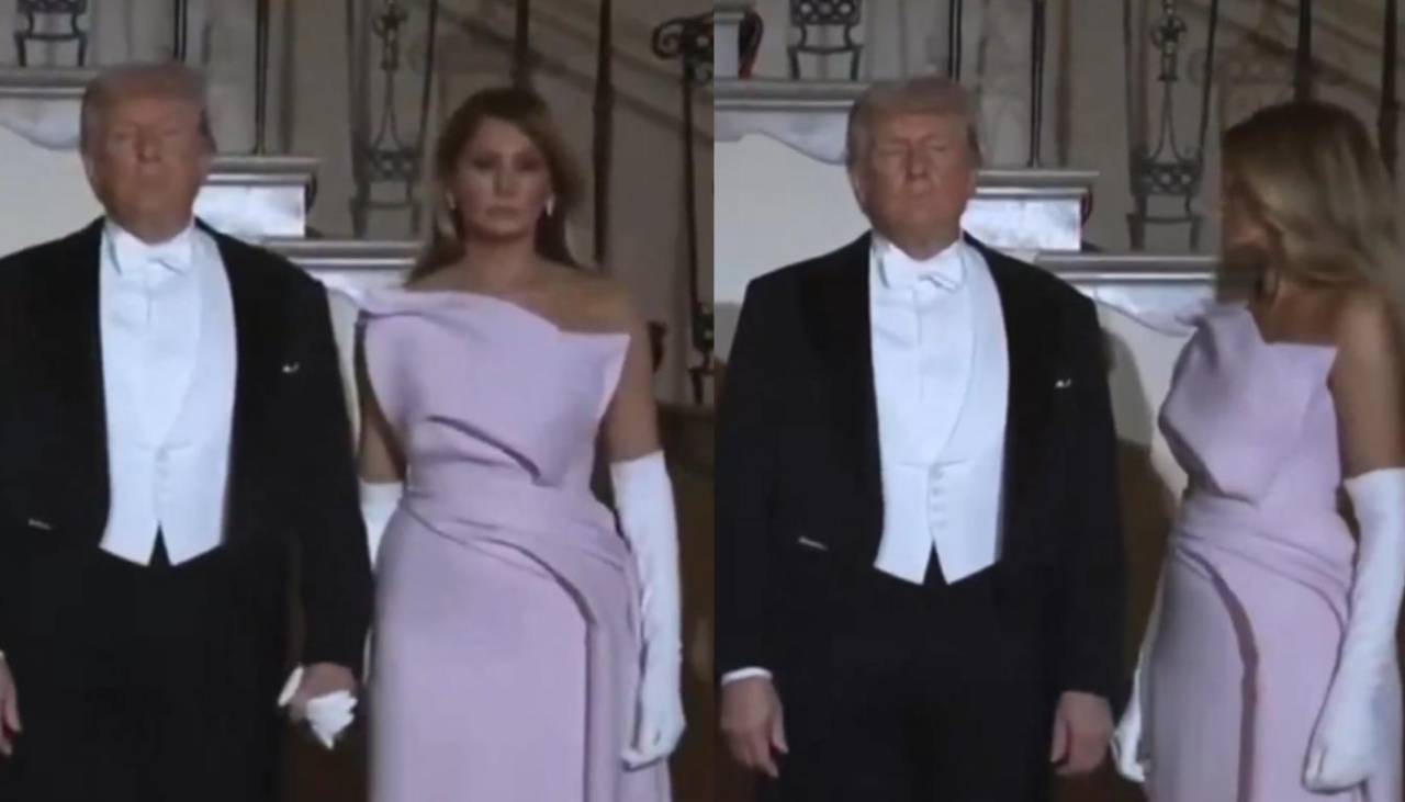 Melania quita la mano a Trump en un evento en directo y la imagen se vuelve viral