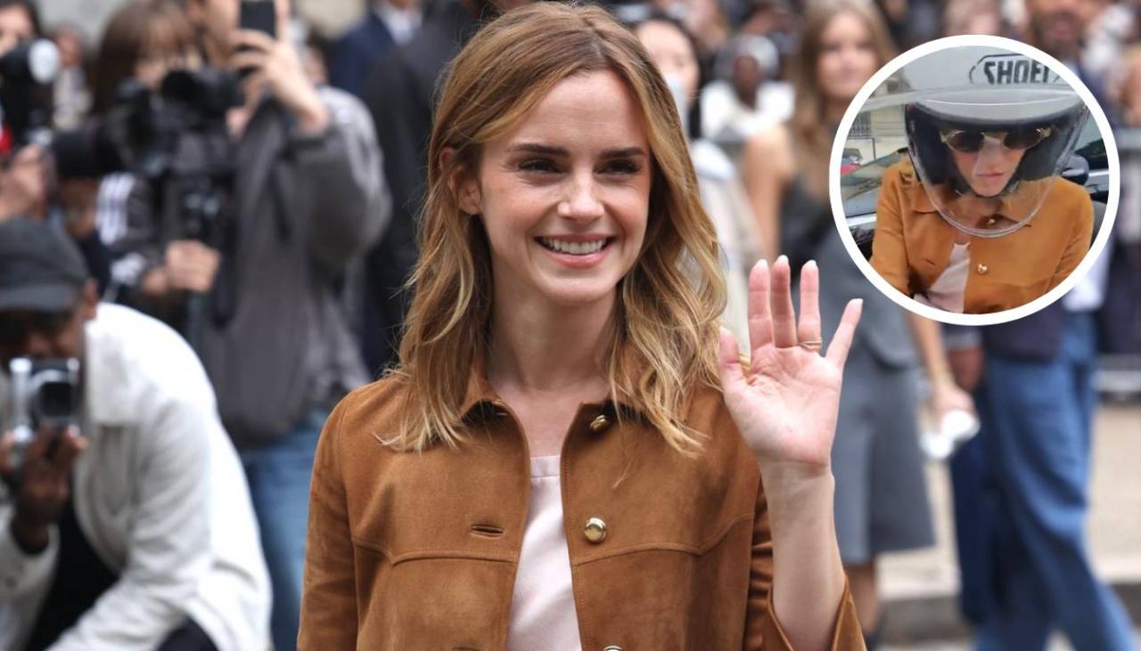 Emma Watson sorprende firmando autógrafos desde una motocicleta 