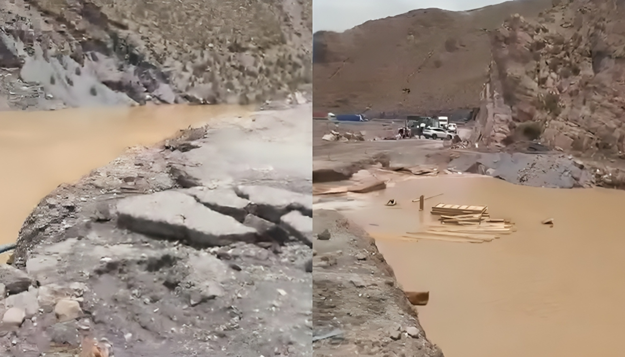 Carretera internacional Bolivia - Chile permanece cerrada por daños en la ruta tras intensas lluvias 