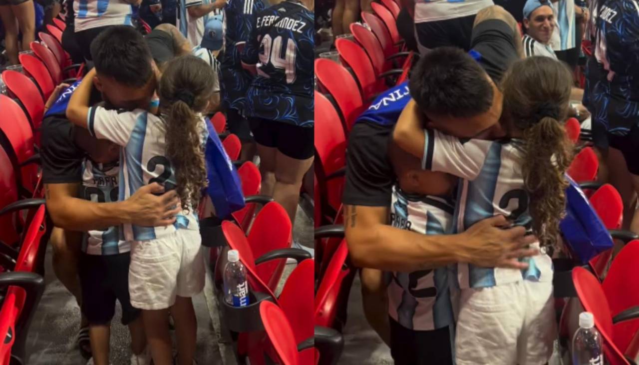 Emotivo festejo de Lautaro Martínez con su familia tras ser el protagonista del gol de la victoria 