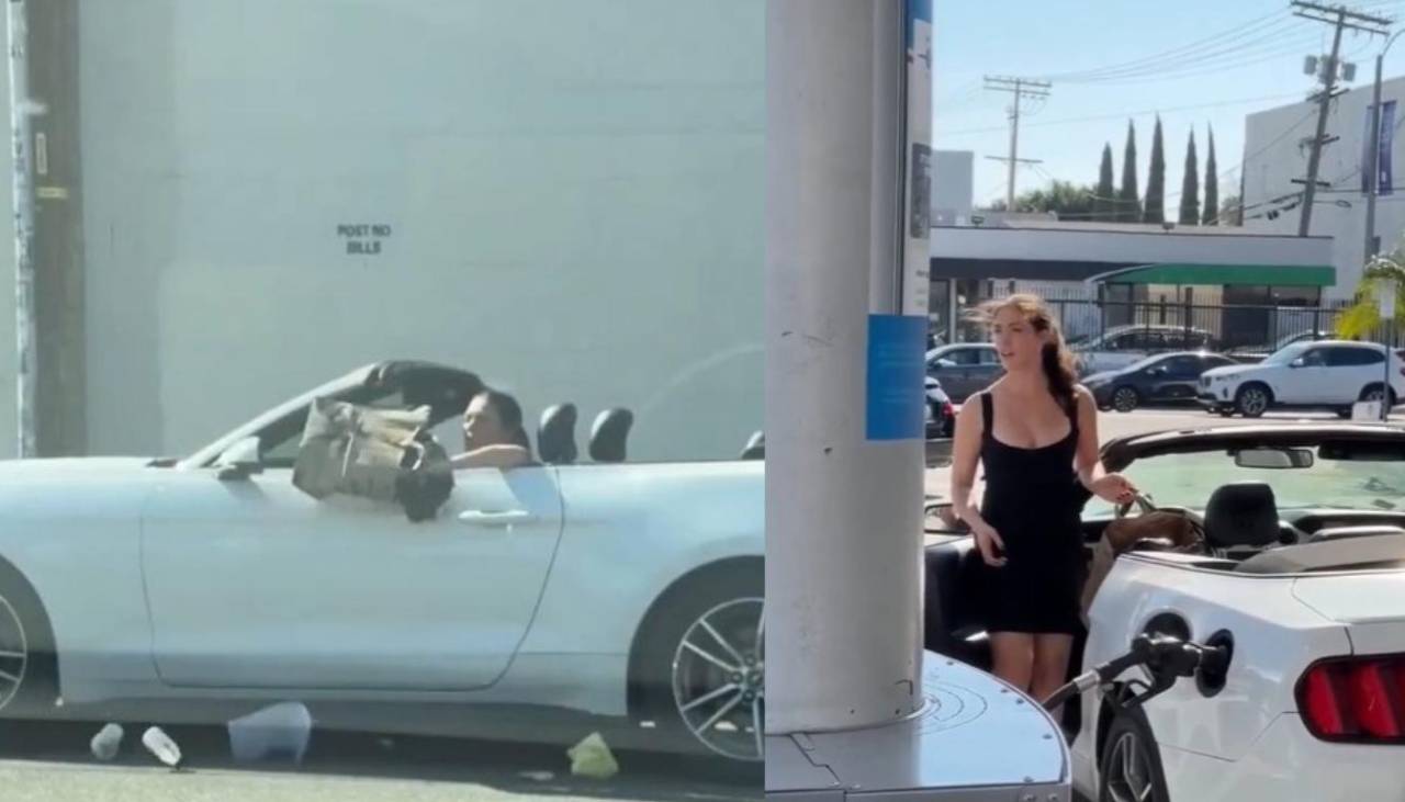 Mujer bota basura en plena vía y transeúntes la obligan a que utilice el contenedor 