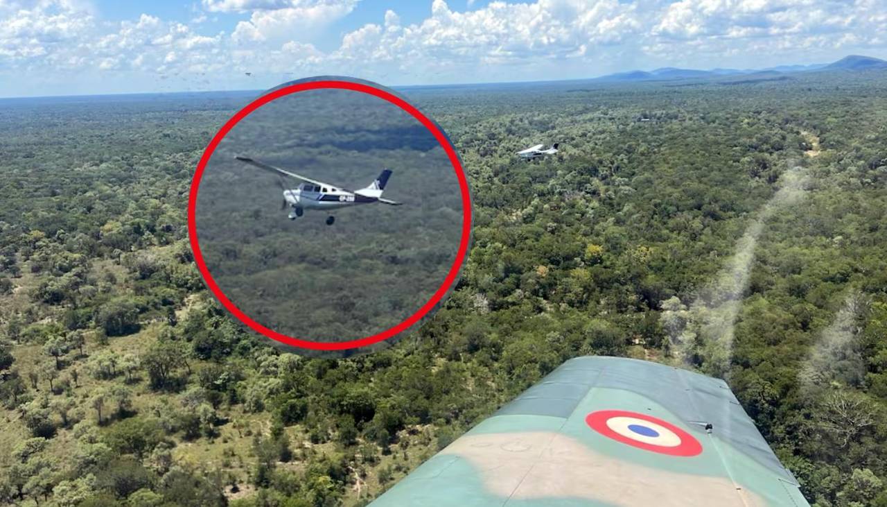 En una persecución aérea, Paraguay detecta una aeronave ilícita con matrícula boliviana