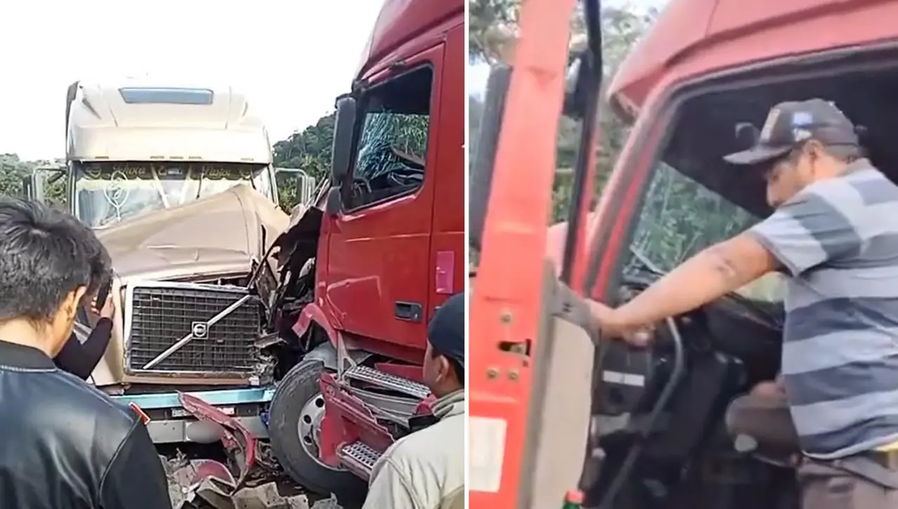 “¿Para qué tomas? Mira lo que has ocasionado”, el reclamo a un camionero tras un choque en la ruta nueva Cochabamba-Santa Cruz 