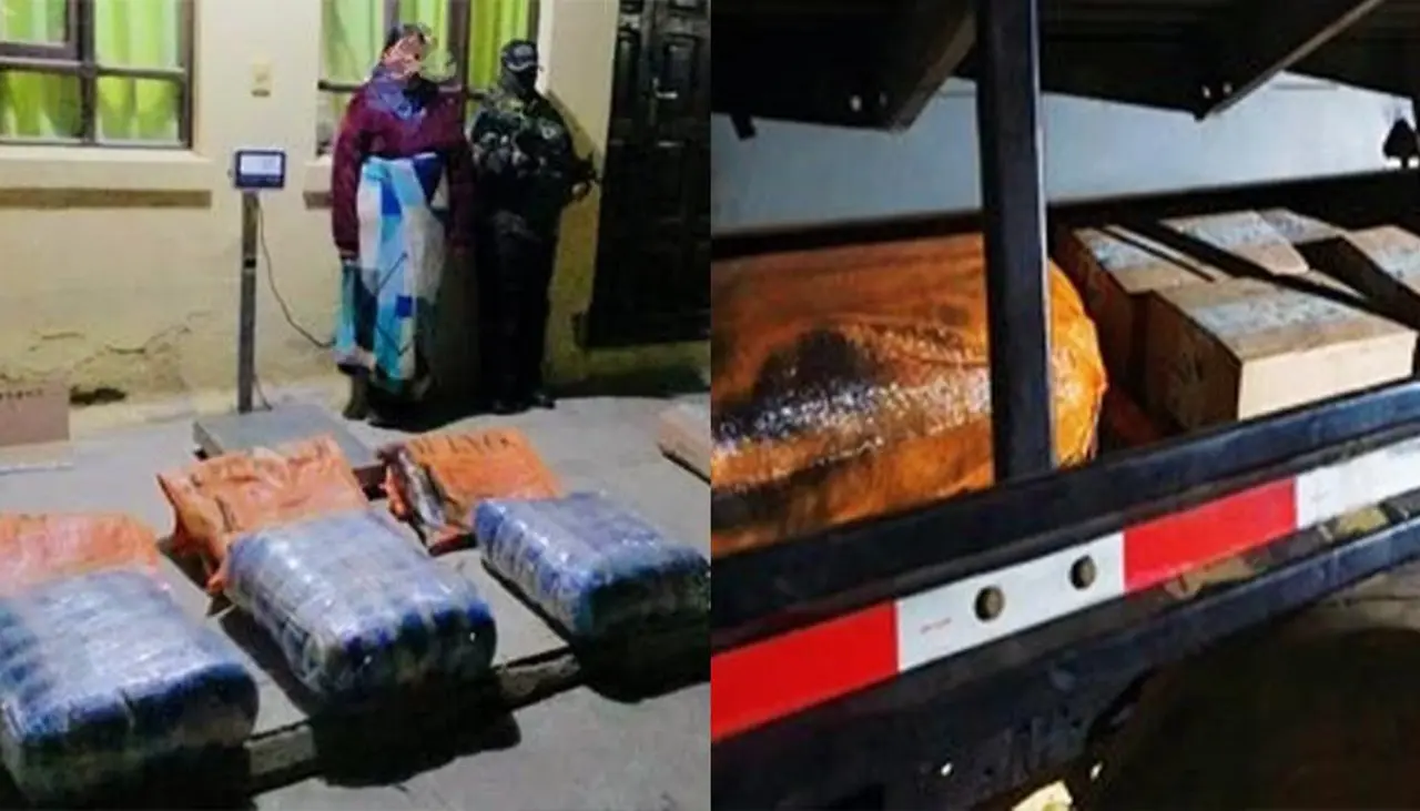 Detienen a una mujer que transportaba más de 80 kilos de droga en un camión que en la ruta Oruro-Chile