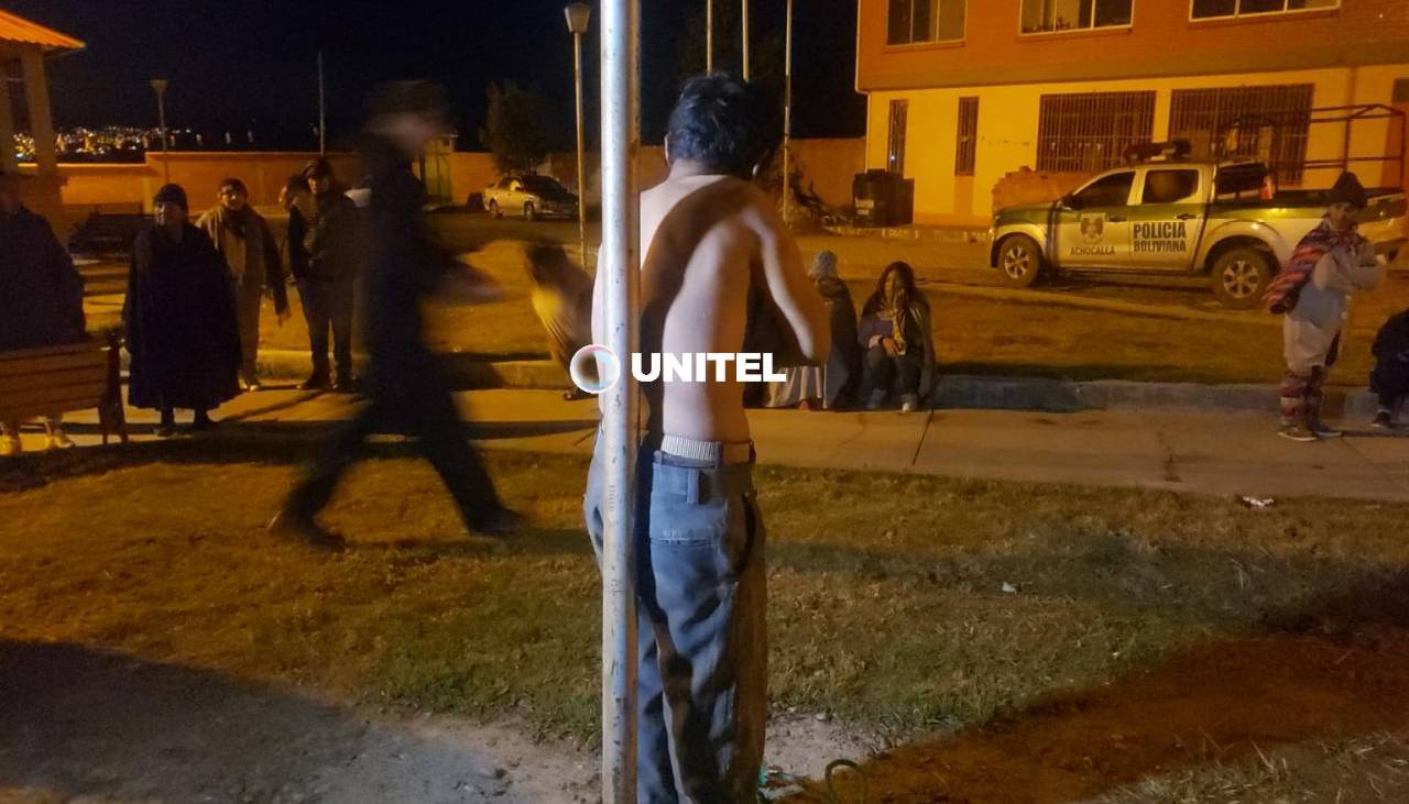 “Mi amigo estaba sacando la tv”: Un hombre casi es linchado tras ser acusado de robar un televisor en Achocalla