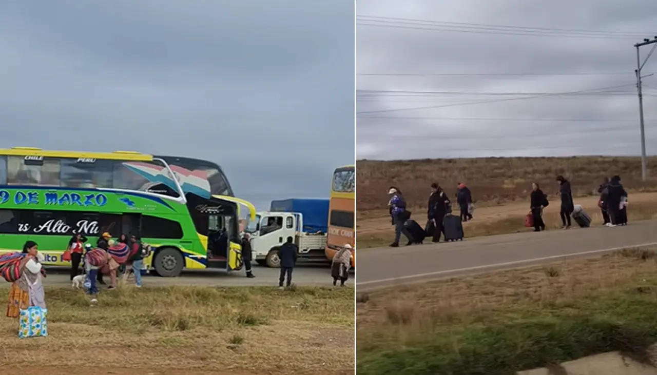 Falta diésel: Bloqueo en la ruta La Paz-Oruro deja varados a decenas de viajeros