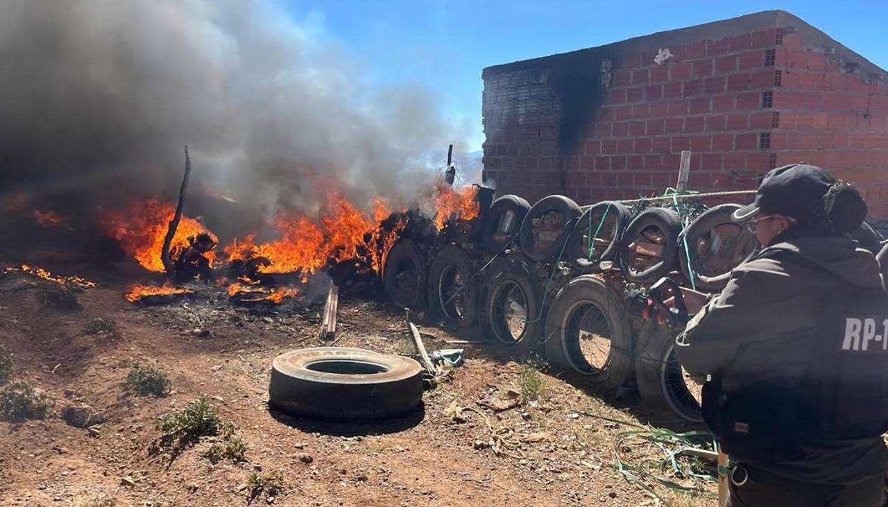 Mueren carbonizados 13 animales en un corral hecho de llantas en Villazón, reporta la Policía 
