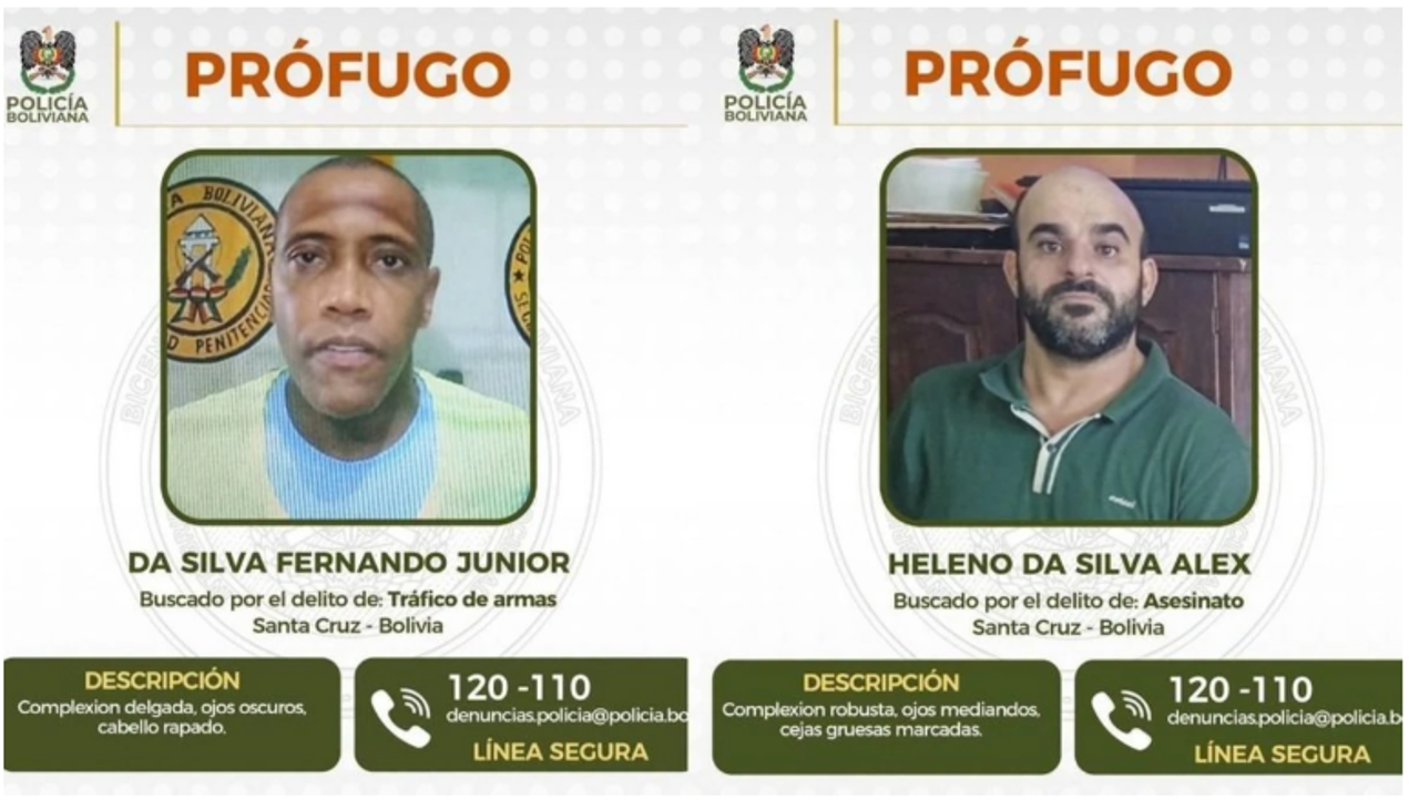 Interpol activa notificación naranja y coordina con Brasil la captura de los reos que fugaron de Palmasola