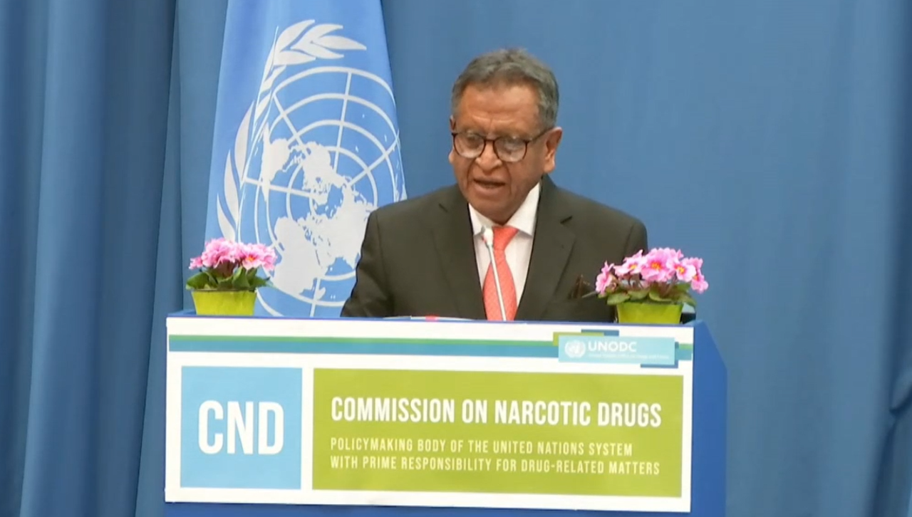 Bolivia pide en Viena cooperación internacional para “desmantelar la financiación del narcotráfico”