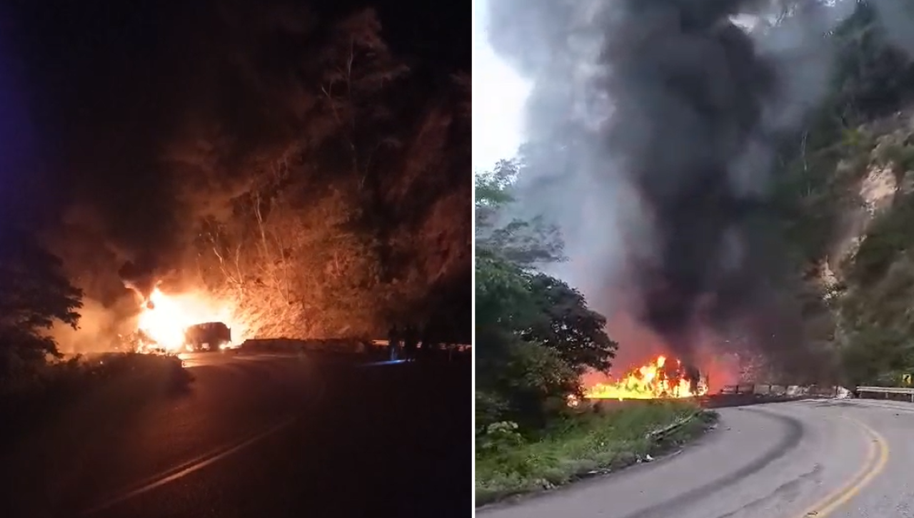 Santa Cruz: Reportan incendio de una cisterna en la carretera a Camiri