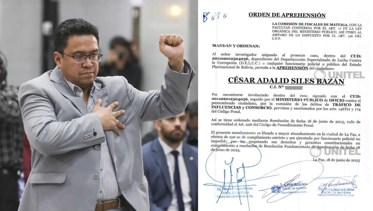 Emiten orden de aprehensión contra el exministro Siles por tráfico de influencias y consorcio 