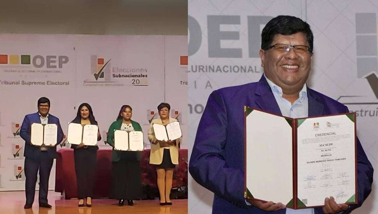 Eliser Roca recibe credencial como nuevo alcalde de El Alto