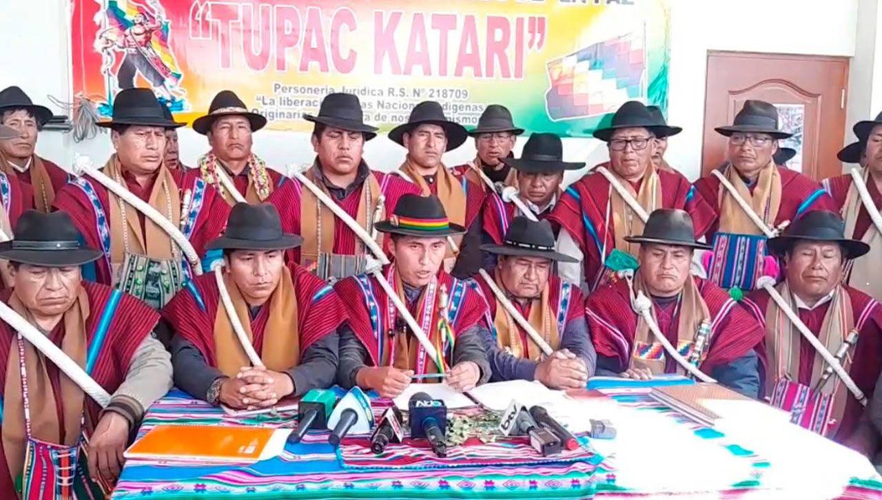 Los Túpac Katari evaluarán si se desafilian de la COB y piden imparcialidad en el proceso contra Salazar