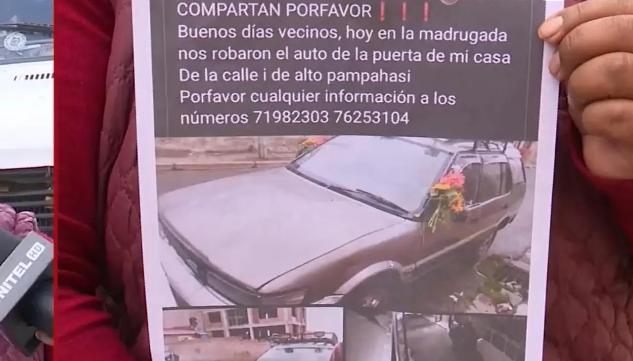 “El auto nos daba de comer”: Una familia afligida pide ayuda para hallar su taxi robado en La Paz