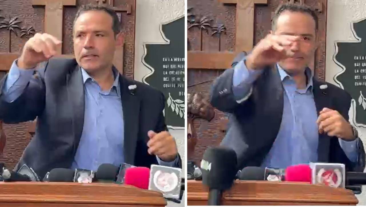 “Se van a tener que ir todos”: Vicepresidente cívico se molesta y tira micrófonos de los periodistas