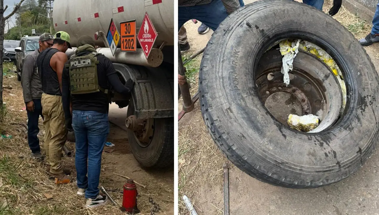 Hallan 79 kilos de cocaína en la llanta trasera de una cisterna que iba rumbo a Paraguay, según Felcn