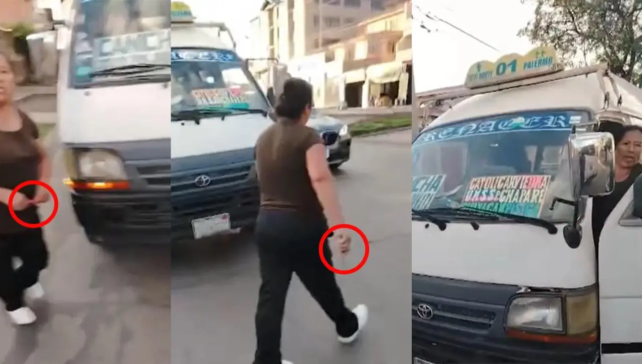 Video: Denuncian que conductora de trufi agredió y amenazó con un cuchillo a un pasajero