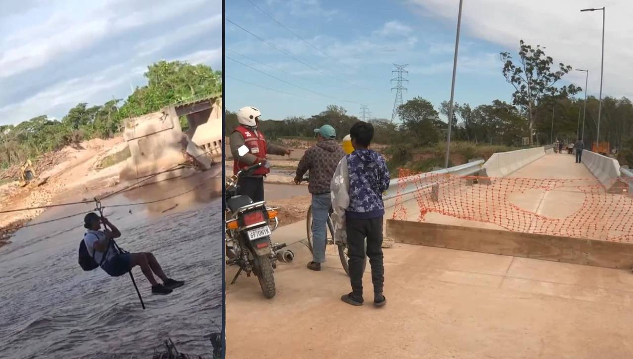 Tras varios meses cruzando el río en tirolesa, vecinos de Colpa Bélgica estrenarán puente este jueves