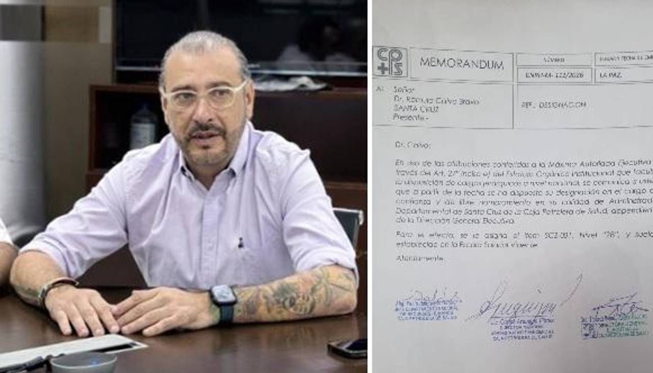 Difunden memorándum de restitución de Rómulo Calvo en la Caja Petrolera; él dice que no fue notificado