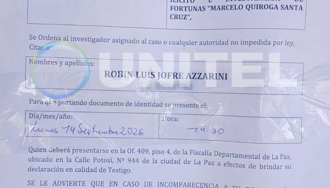Fiscalía cita como testigo a Robin Jofre por el caso de enriquecimiento ilícito contra Cerimedo