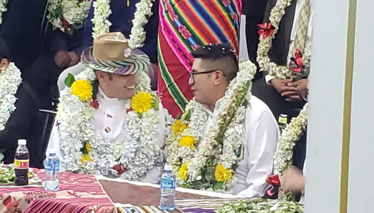 Lara participa en la proclamación del tiktoker Gabriel Mamani como precandidato a la Alcaldía de El Alto