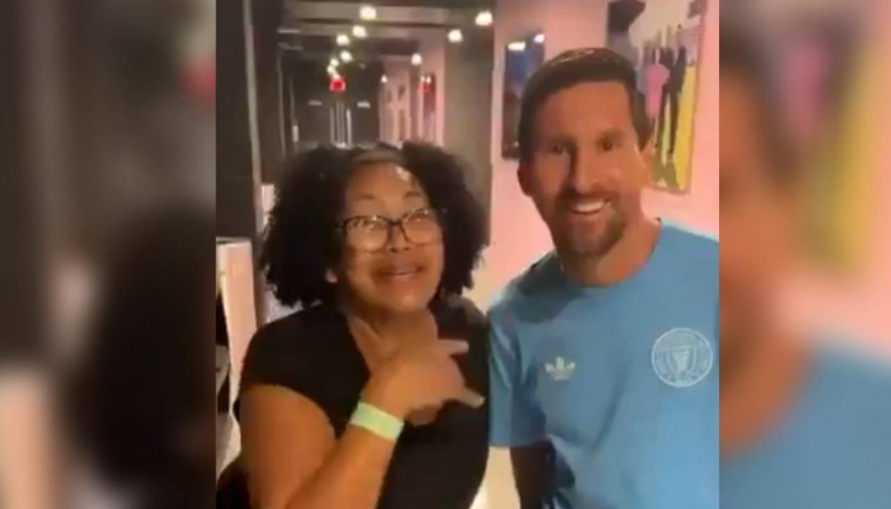 Messi queda sorprendido por inesperado saludo que le pidió una mujer