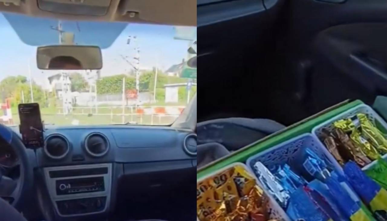 ¡Viaje con dulzura! Taxista convierte su asiento en tienda de golosinas