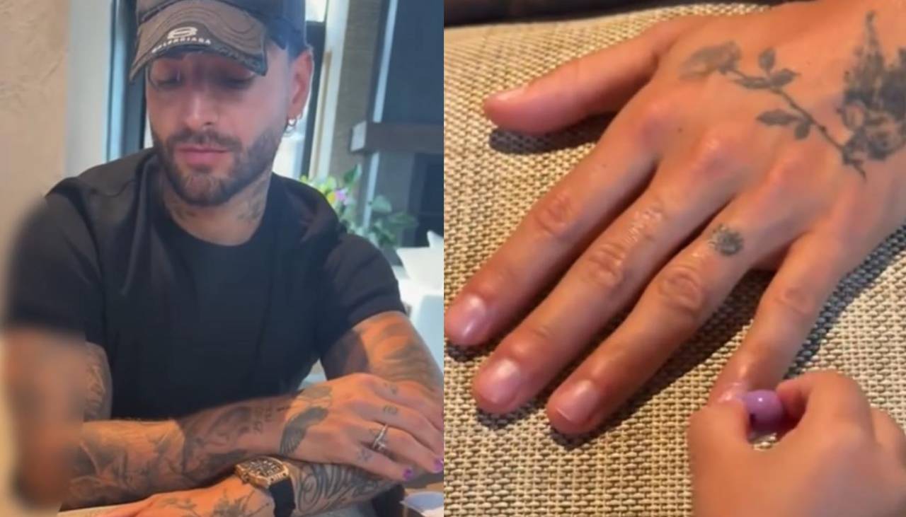 Video: Maluma enternece las redes al mostrar un clip en el que su hija le pinta las uñas
