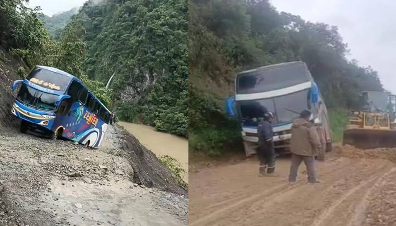 “El camino está un desastre”: choferes se quejan del mal estado de las carreteras en los Yungas por la época de lluvias