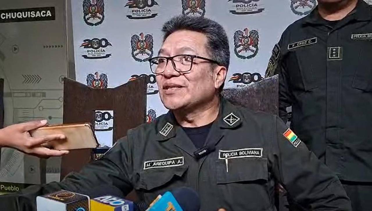 Policía de Chuquisaca descarta aprehensión del edecán de Roger Mariaca