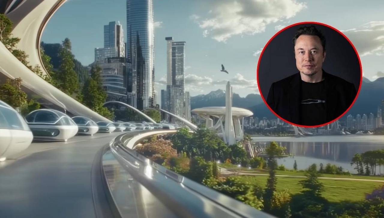 Elon Musk comparte un video del futuro que imagina: robots, ciudades espaciales y un Hyperloop 
