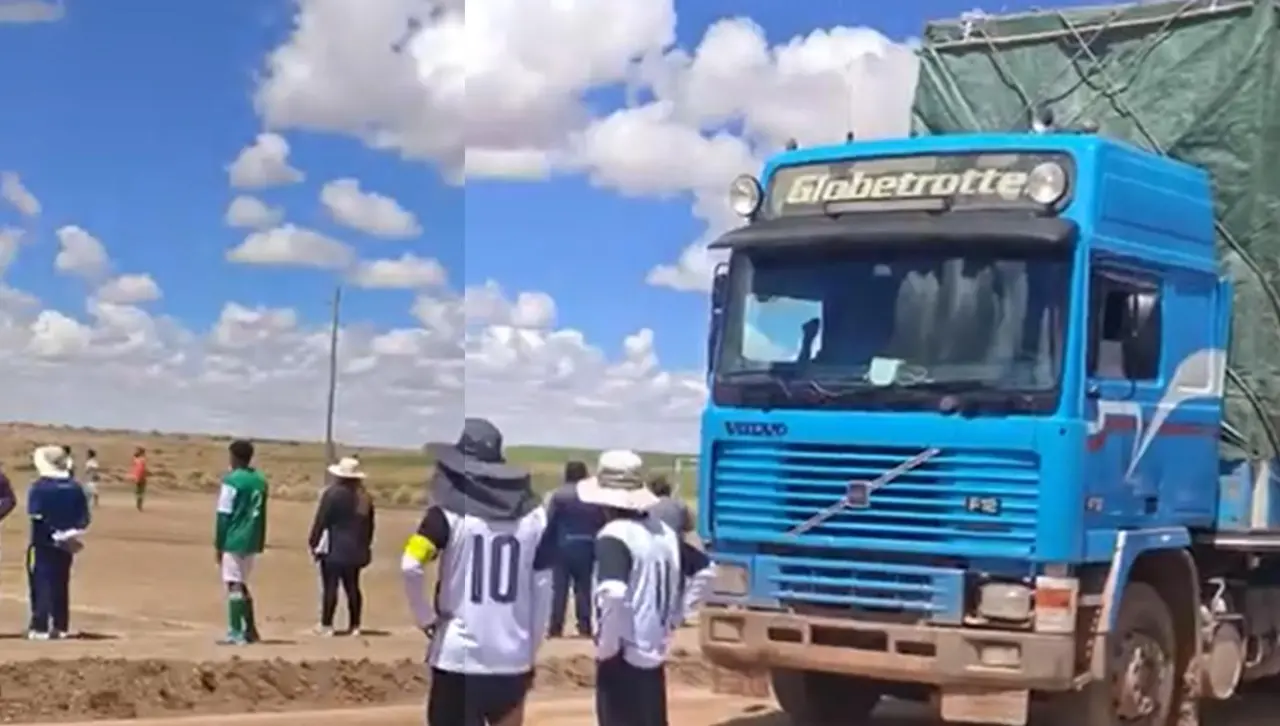 Pobladores detienen camiones de presuntos contrabandistas en una ruta por un partido de fútbol