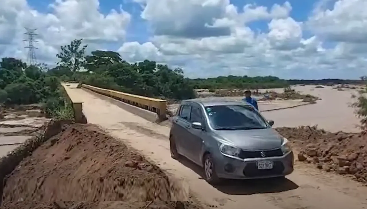 Santa Cruz: Tras habilitar un paso provisional, se cierra el tránsito en el Puente de Colpa Bélgica