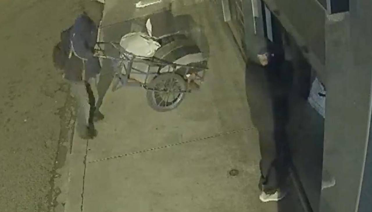 Video: Dos ladrones se llevan encomiendas de una empresa de transporte tras forzar los candados de la tienda 