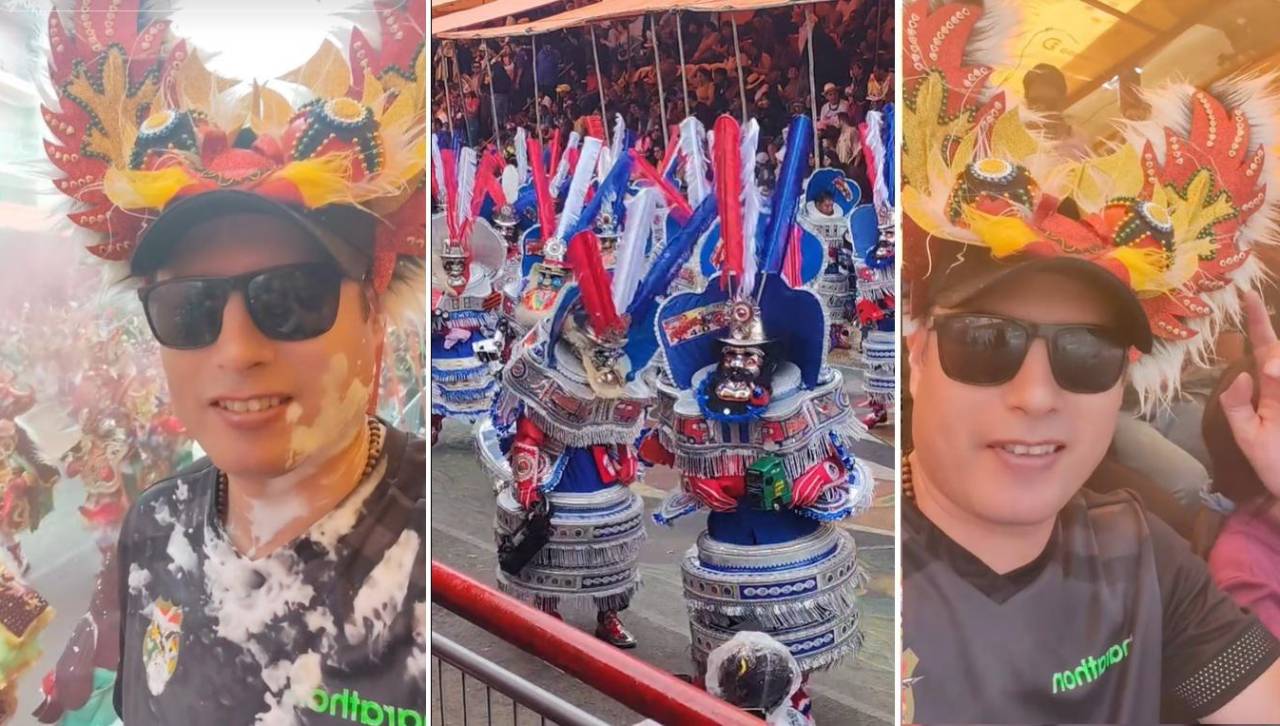 Lara participa del Sábado de Peregrinación en el Carnaval de Oruro