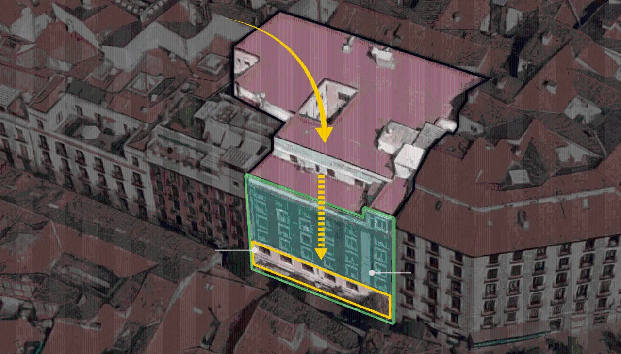 Cuatro muertos deja el derrumbe de un edificio en el centro histórico de Madrid