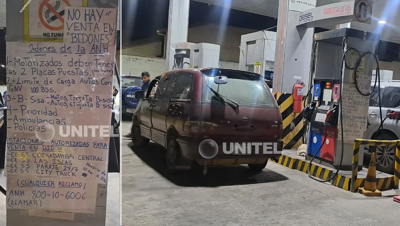 Reportan venta condicionada de combustible en un surtidor de Cochabamba