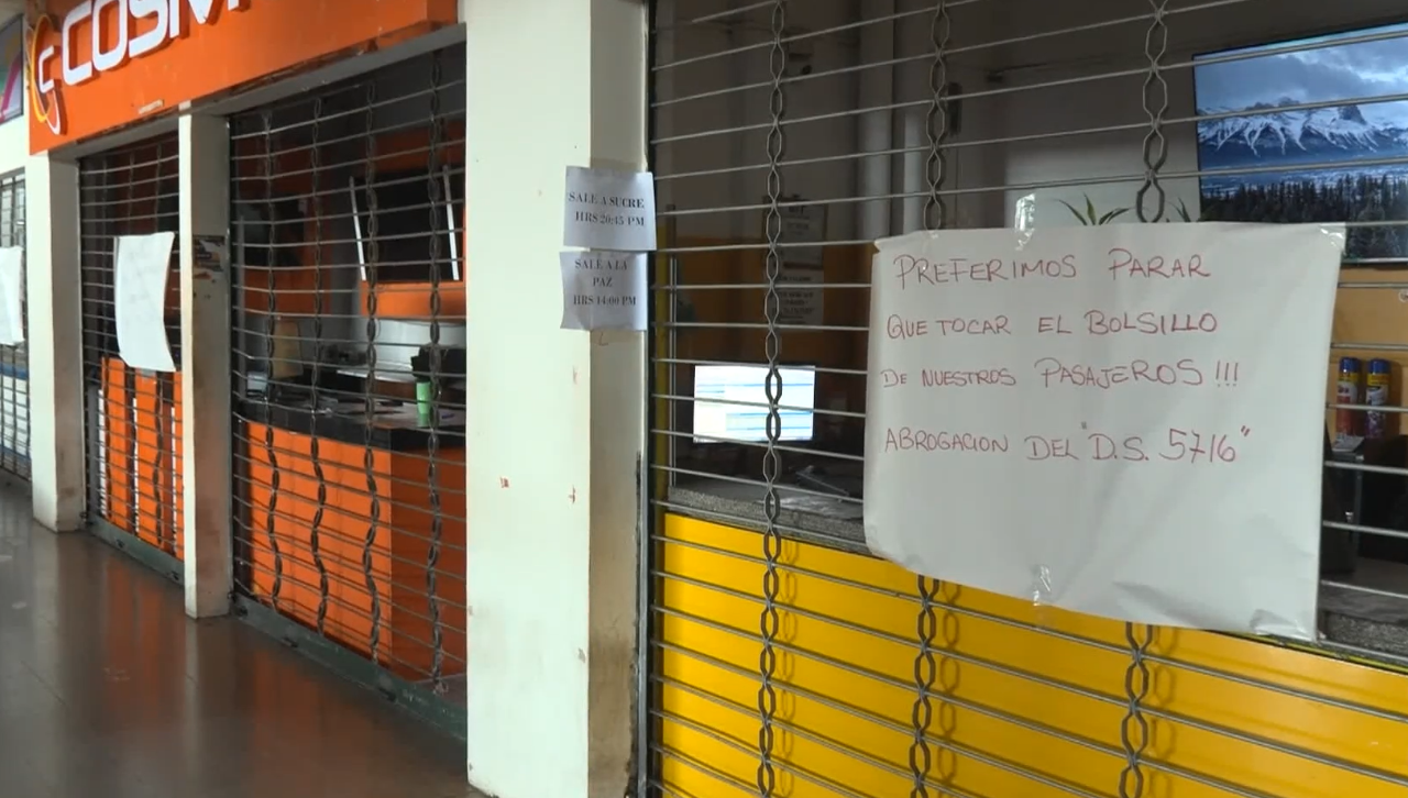 Santa Cruz: Tránsito instruye frenar los viajes interdepartamentales para resguardar a los pasajeros