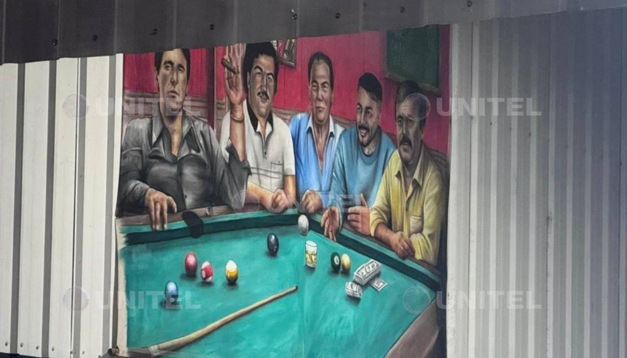 Marset junto a Tony Montana, Pablo Escobar y otros capos, así es el cuadro encontrado en un allanamiento 