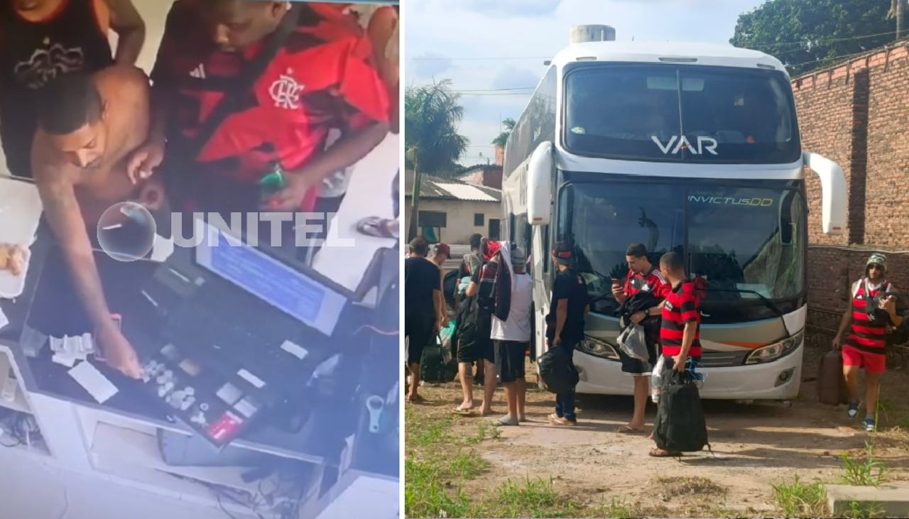 Video confirma que hinchas del Flamengo aprehendidos cometieron diferentes robos a su paso por Santa Cruz