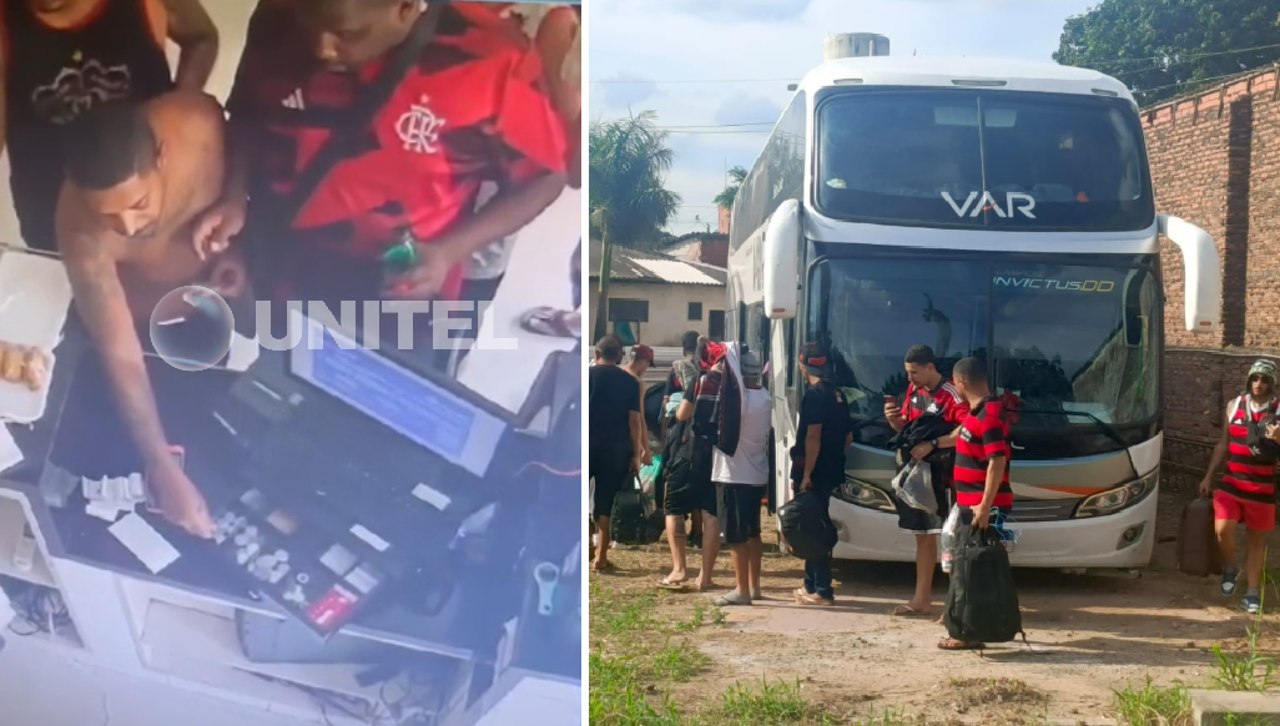 Video confirma que hinchas del Flamengo aprehendidos cometieron diferentes robos a su paso por Santa Cruz